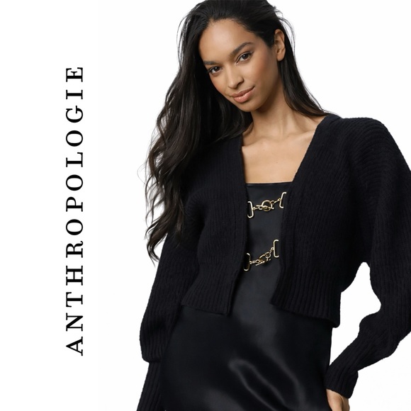 Anthropologie Sweaters - Anthropologie Rhea Hardware Crop Cardigan Sweater